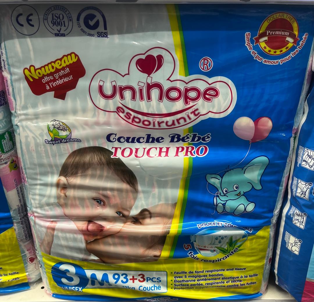 Couches bébé Uninope 11kg -93Pcs